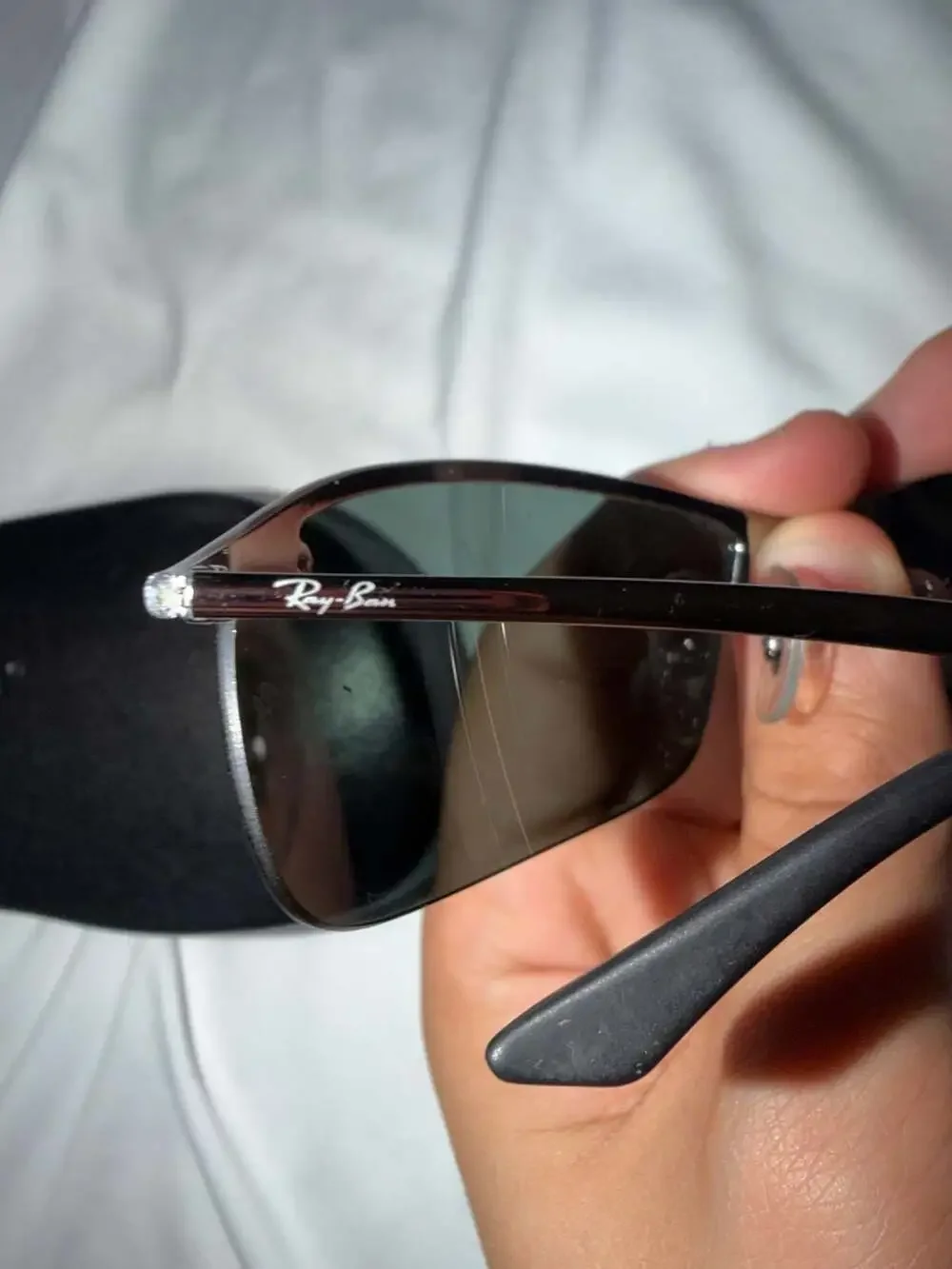 Ray-Ban RB3183 004/71 Gunmetal Sunglasses with Green Lenses